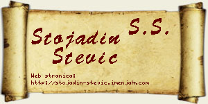 Stojadin Stević vizit kartica